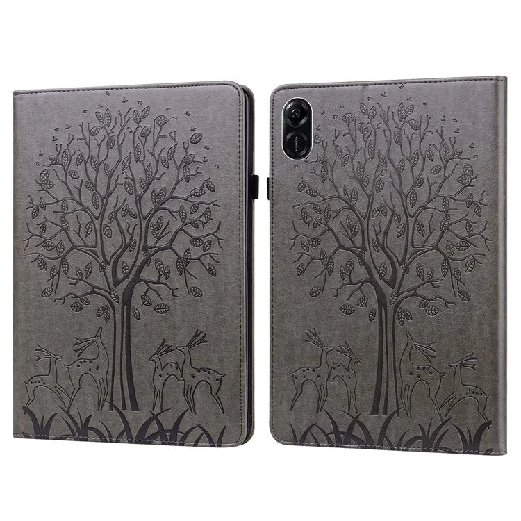 For Honor Pad X9 Case PU Leather Tree Deer Pattern Folding Stand Tablet Cover