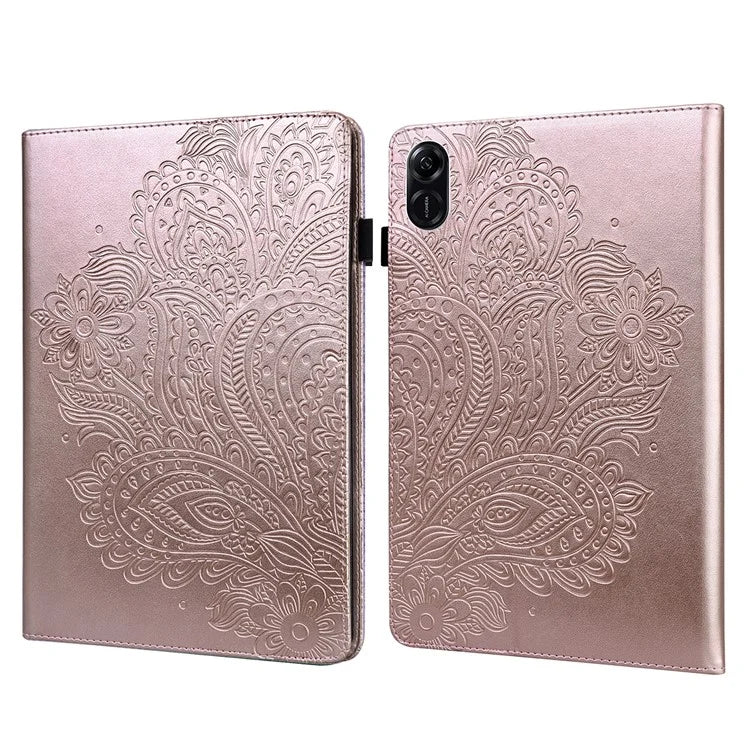 For Honor Pad X9 Case Flower Pattern PU Leather Folio Stand Tablet Cover with Card Slots