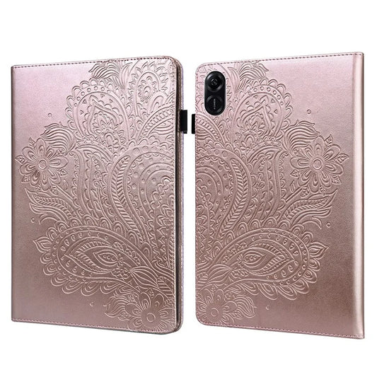 For Honor Pad X9 Case Flower Pattern PU Leather Folio Stand Tablet Cover with Card Slots