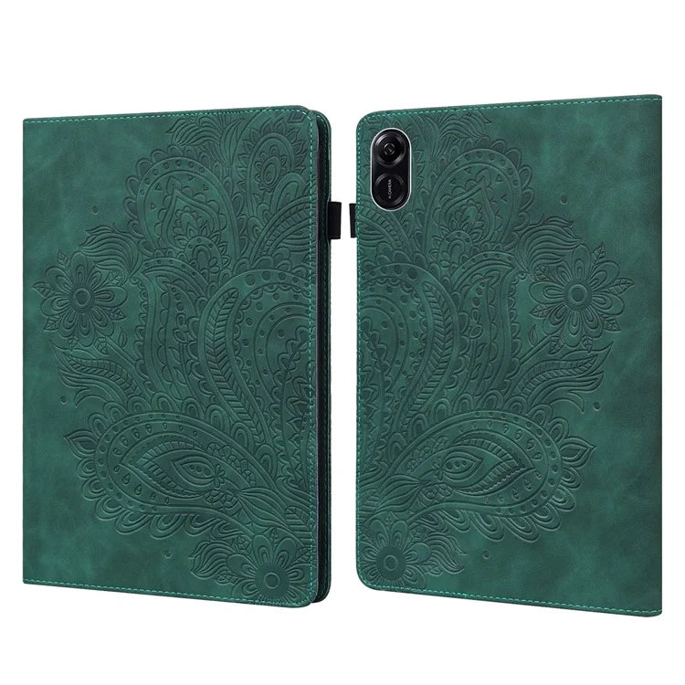 For Honor Pad X9 Case Flower Pattern PU Leather Folio Stand Tablet Cover with Card Slots