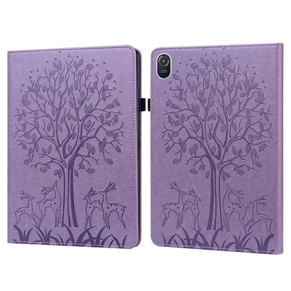 For Honor Pad 8 Case PU Leather Tree Deer Pattern Tablet Cover with Card Slots