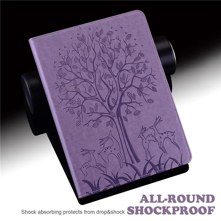 For Honor Pad 8 Case PU Leather Tree Deer Pattern Tablet Cover with Card Slots