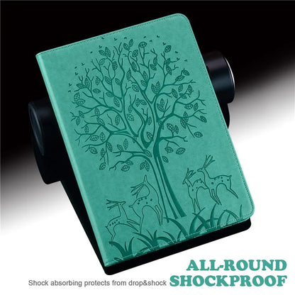For Honor Pad 8 Case PU Leather Tree Deer Pattern Tablet Cover with Card Slots