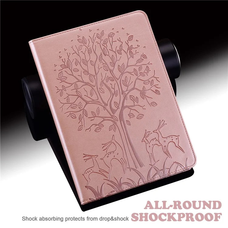 For Honor Pad 8 Case PU Leather Tree Deer Pattern Tablet Cover with Card Slots