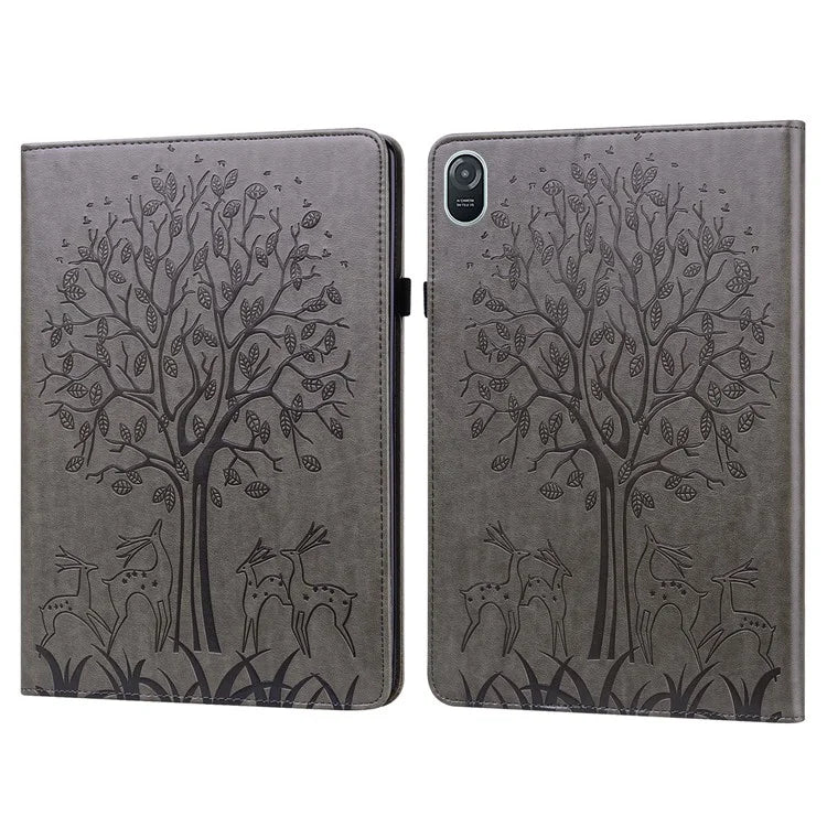 For Honor Pad 8 Case PU Leather Tree Deer Pattern Tablet Cover with Card Slots
