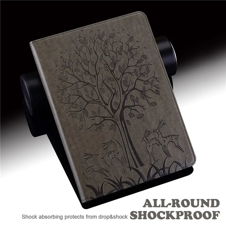 For Honor Pad 8 Case PU Leather Tree Deer Pattern Tablet Cover with Card Slots