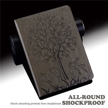 For Honor Pad 8 Case PU Leather Tree Deer Pattern Tablet Cover with Card Slots