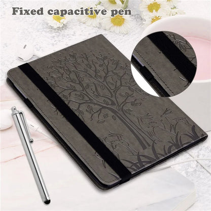 For Honor Pad 8 Case PU Leather Tree Deer Pattern Tablet Cover with Card Slots