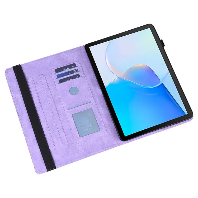 For Honor Pad 8 Case Flower Pattern PU Leather Card Slots Stand Protective Tablet Cover