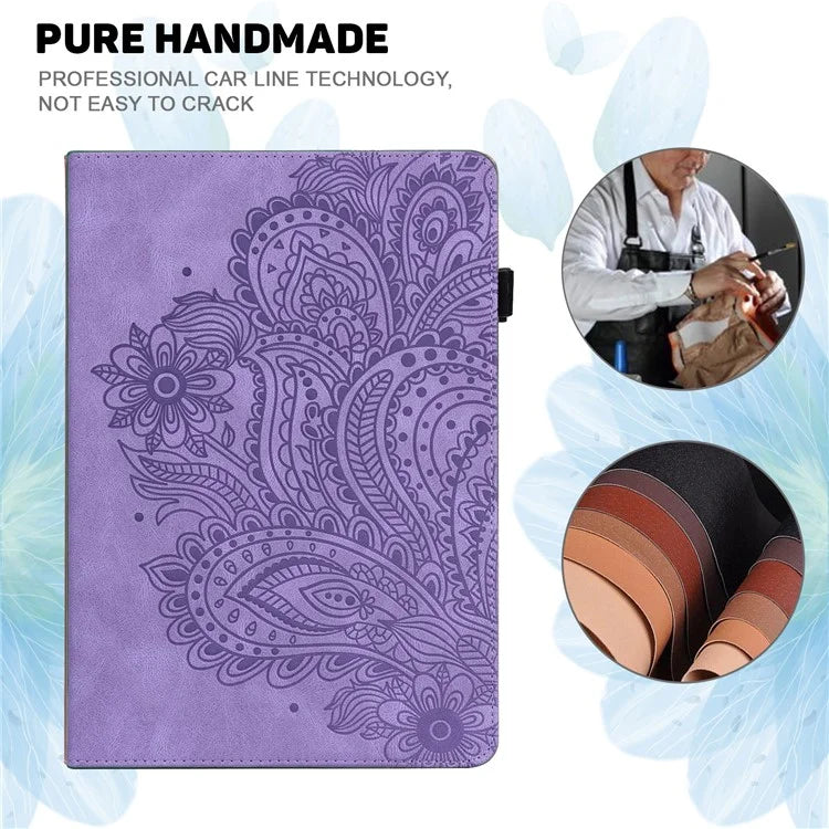 For Honor Pad 8 Case Flower Pattern PU Leather Card Slots Stand Protective Tablet Cover