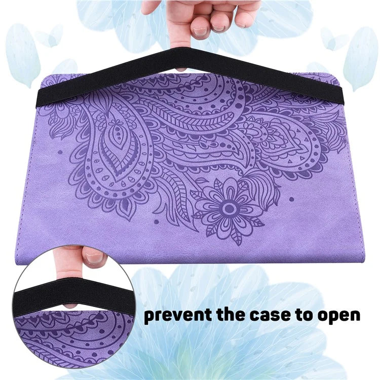 For Honor Pad 8 Case Flower Pattern PU Leather Card Slots Stand Protective Tablet Cover