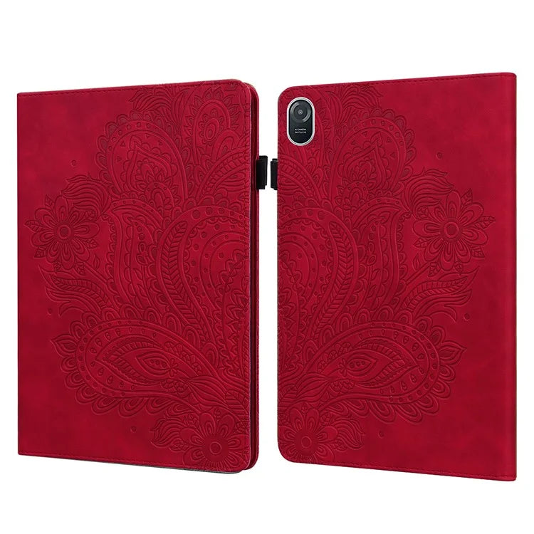 For Honor Pad 8 Case Flower Pattern PU Leather Card Slots Stand Protective Tablet Cover