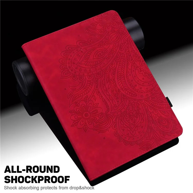 For Honor Pad 8 Case Flower Pattern PU Leather Card Slots Stand Protective Tablet Cover