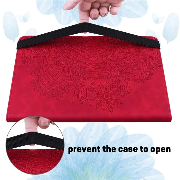 For Honor Pad 8 Case Flower Pattern PU Leather Card Slots Stand Protective Tablet Cover