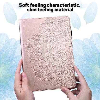 For Honor Pad 8 Case Flower Pattern PU Leather Card Slots Stand Protective Tablet Cover