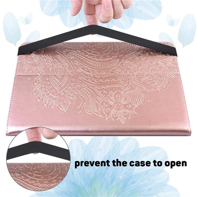 For Honor Pad 8 Case Flower Pattern PU Leather Card Slots Stand Protective Tablet Cover