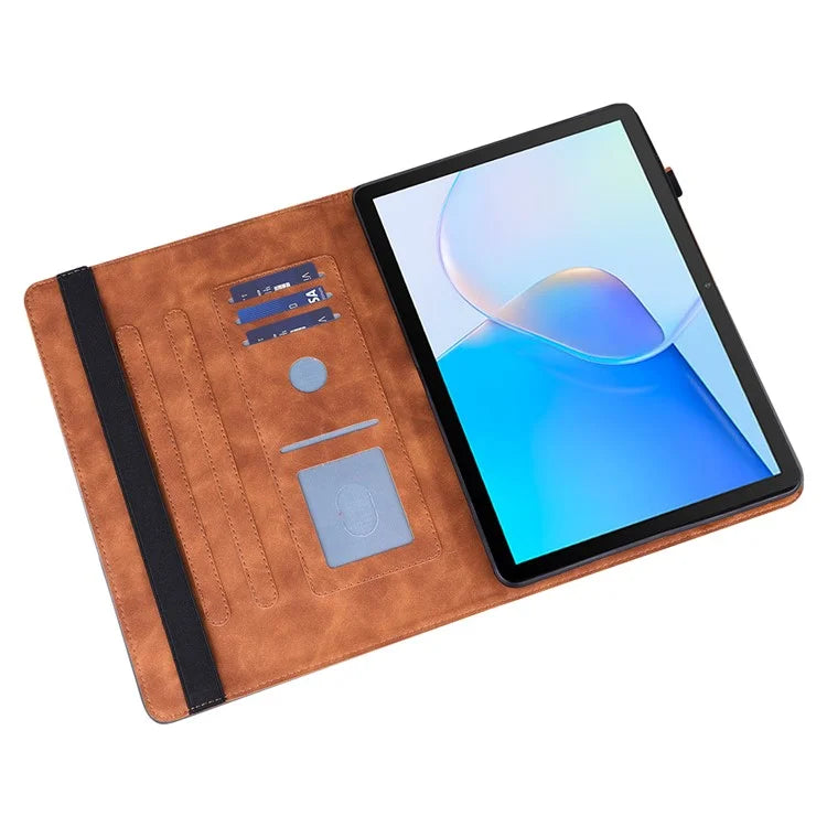 For Honor Pad 8 Case Flower Pattern PU Leather Card Slots Stand Protective Tablet Cover