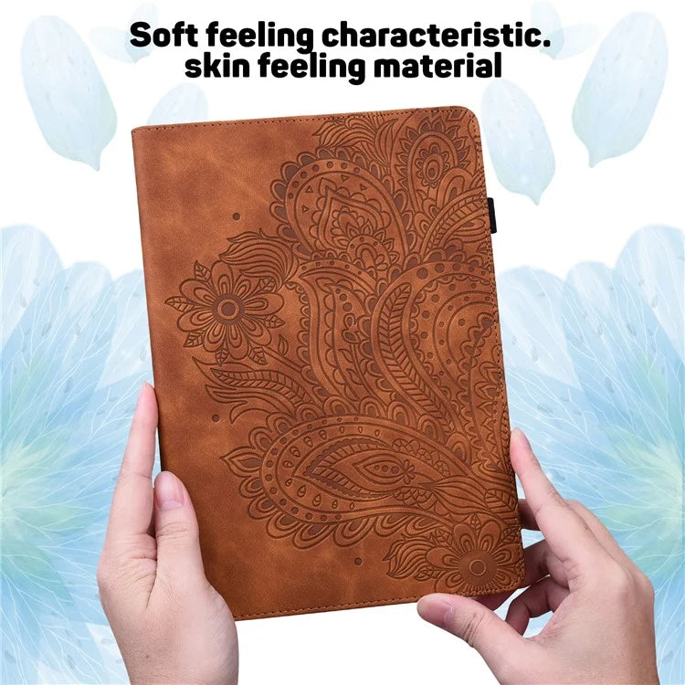 For Honor Pad 8 Case Flower Pattern PU Leather Card Slots Stand Protective Tablet Cover
