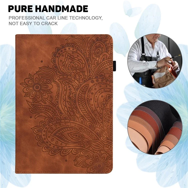 For Honor Pad 8 Case Flower Pattern PU Leather Card Slots Stand Protective Tablet Cover