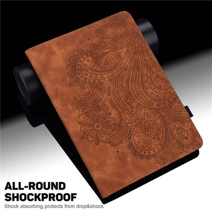 For Honor Pad 8 Case Flower Pattern PU Leather Card Slots Stand Protective Tablet Cover