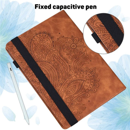 For Honor Pad 8 Case Flower Pattern PU Leather Card Slots Stand Protective Tablet Cover