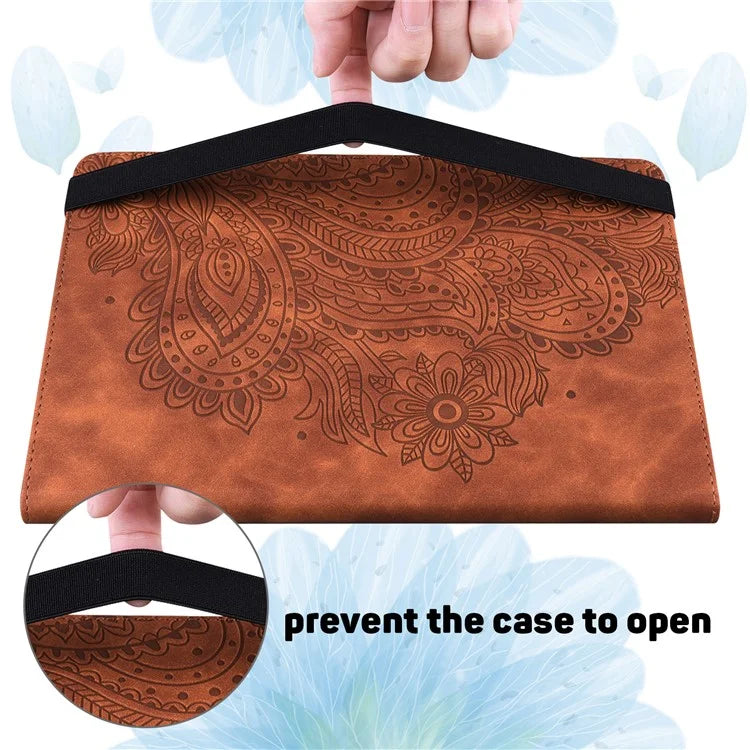 For Honor Pad 8 Case Flower Pattern PU Leather Card Slots Stand Protective Tablet Cover