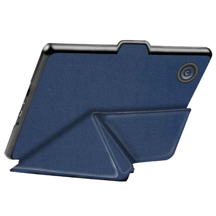 For Kobo Clara 2E Case Origami Stand Hard PC+PU Leather Tablet Cover