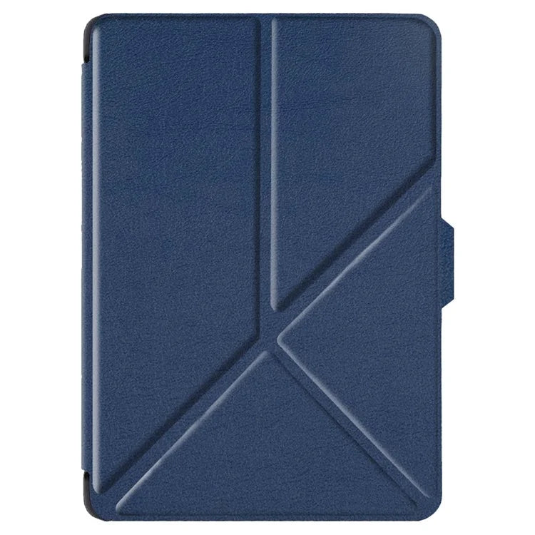 For Kobo Clara 2E Case Origami Stand Hard PC+PU Leather Tablet Cover