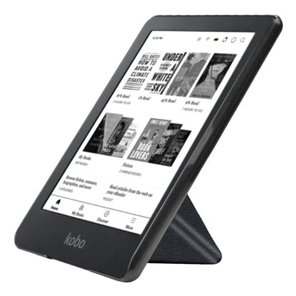 For Kobo Clara 2E Case Origami Stand Hard PC+PU Leather Tablet Cover