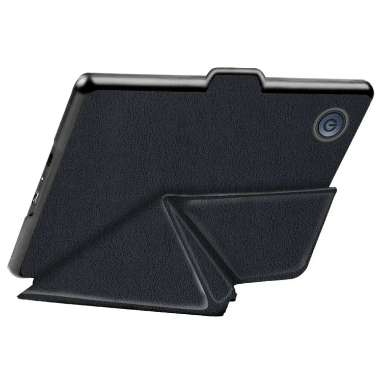 For Kobo Clara 2E Case Origami Stand Hard PC+PU Leather Tablet Cover