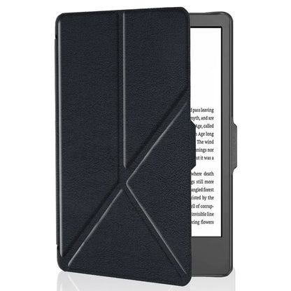 For Kobo Clara 2E Case Origami Stand Hard PC+PU Leather Tablet Cover