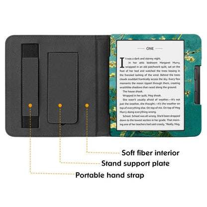 For Kobo Libra 2 N418 Kickstand Case Pattern Printing PU Leather E-Reader Cover