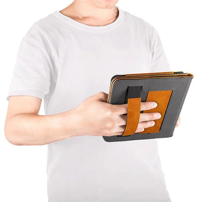 For Kobo Libra 2 N418 Tablet Case Auto Wake / Sleep PU Leather E-Reader Cover with Hand Strap, Kickstand