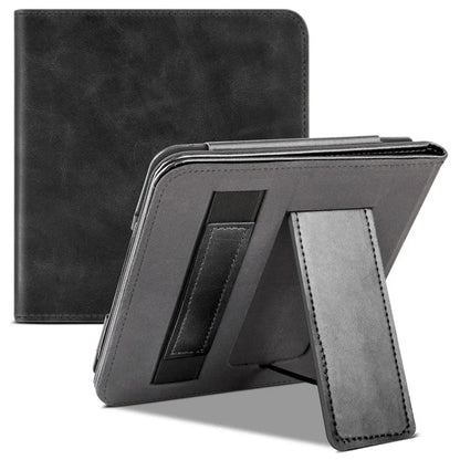 For Kobo Libra 2 N418 Tablet Case Auto Wake / Sleep PU Leather E-Reader Cover with Hand Strap, Kickstand
