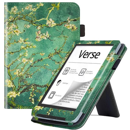 For PocketBook Verse PB629 E-Reader Case Kickstand PU Leather Flip Cover Support Auto Wake / Sleep