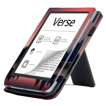 For PocketBook Verse PB629 E-Reader Case Kickstand PU Leather Flip Cover Support Auto Wake / Sleep