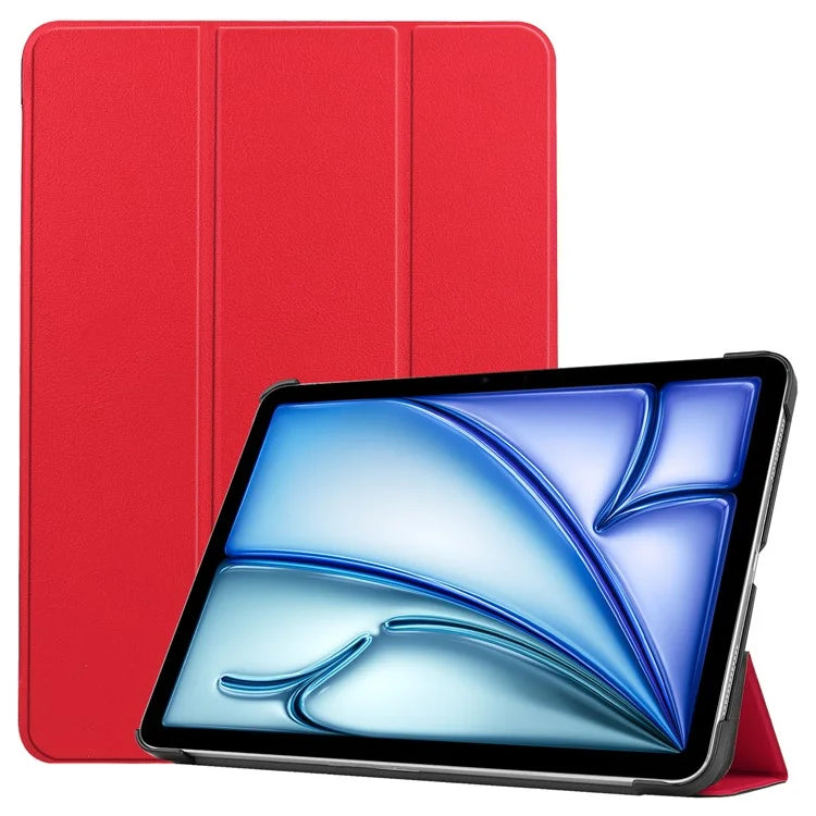 For iPad Air 13 (2024) Case Auto Wake  /  Sleep Tri-fold Stand Leather Tablet Cover