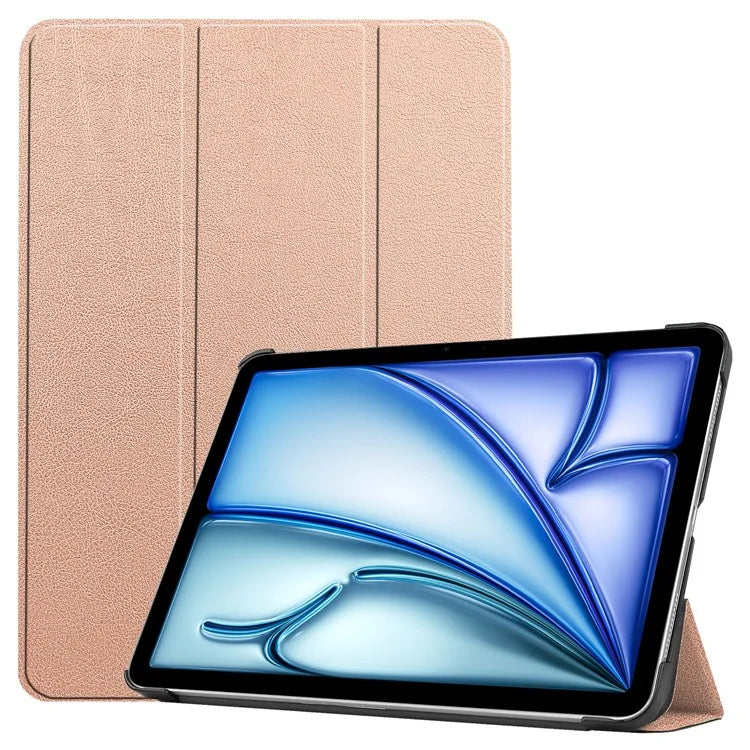 For iPad Air 13 (2024) Case Auto Wake  /  Sleep Tri-fold Stand Leather Tablet Cover
