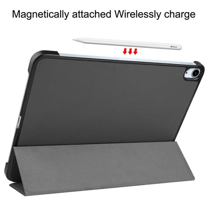 For iPad Air 13 (2024) Case Auto Wake  /  Sleep Tri-fold Stand Leather Tablet Cover