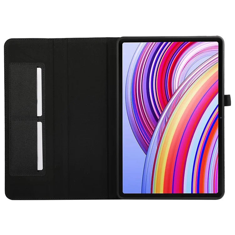 For Xiaomi Redmi Pad Pro / Redmi Pad Pro 5G / Poco Pad Card Holder Cloth Texture Leather Case Tablet Stand Cover