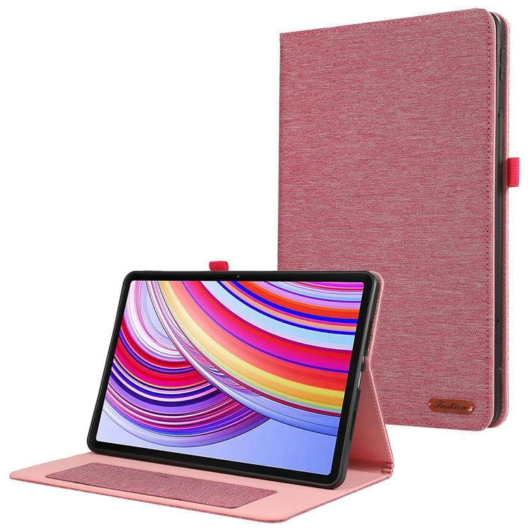 For Xiaomi Redmi Pad Pro / Redmi Pad Pro 5G / Poco Pad Card Holder Cloth Texture Leather Case Tablet Stand Cover