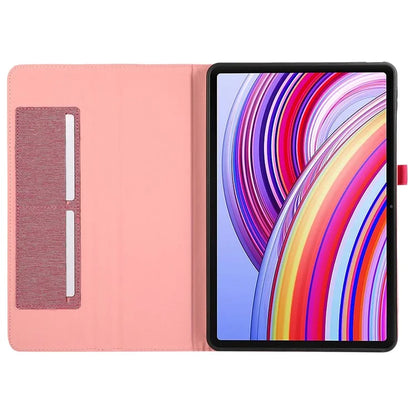 For Xiaomi Redmi Pad Pro / Redmi Pad Pro 5G / Poco Pad Card Holder Cloth Texture Leather Case Tablet Stand Cover