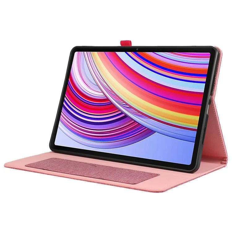 For Xiaomi Redmi Pad Pro / Redmi Pad Pro 5G / Poco Pad Card Holder Cloth Texture Leather Case Tablet Stand Cover