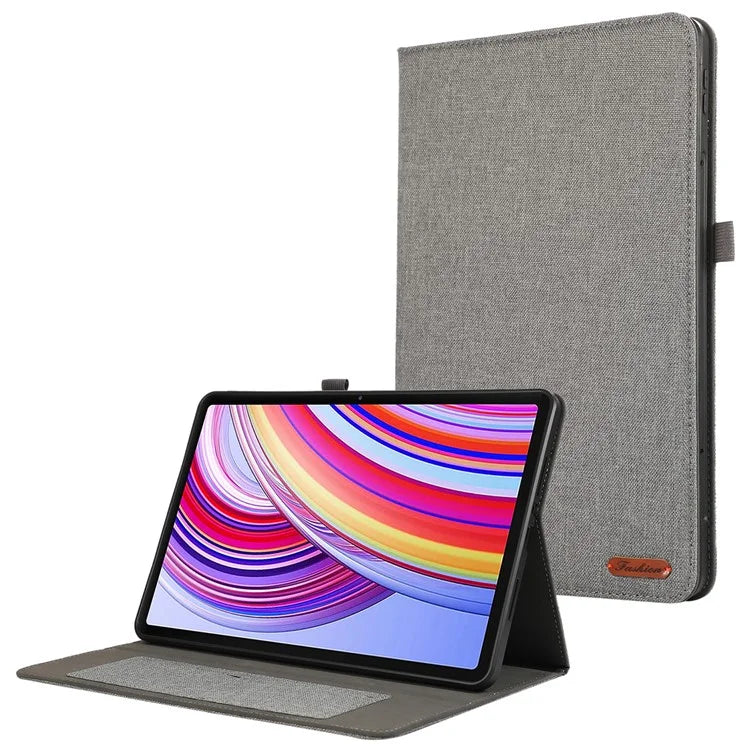 For Xiaomi Redmi Pad Pro / Redmi Pad Pro 5G / Poco Pad Card Holder Cloth Texture Leather Case Tablet Stand Cover