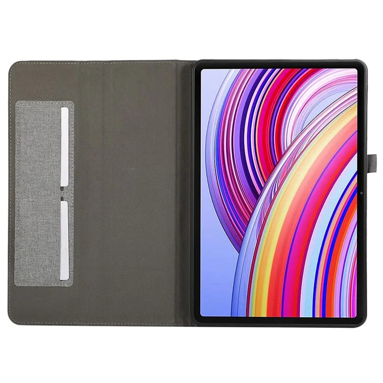For Xiaomi Redmi Pad Pro / Redmi Pad Pro 5G / Poco Pad Card Holder Cloth Texture Leather Case Tablet Stand Cover