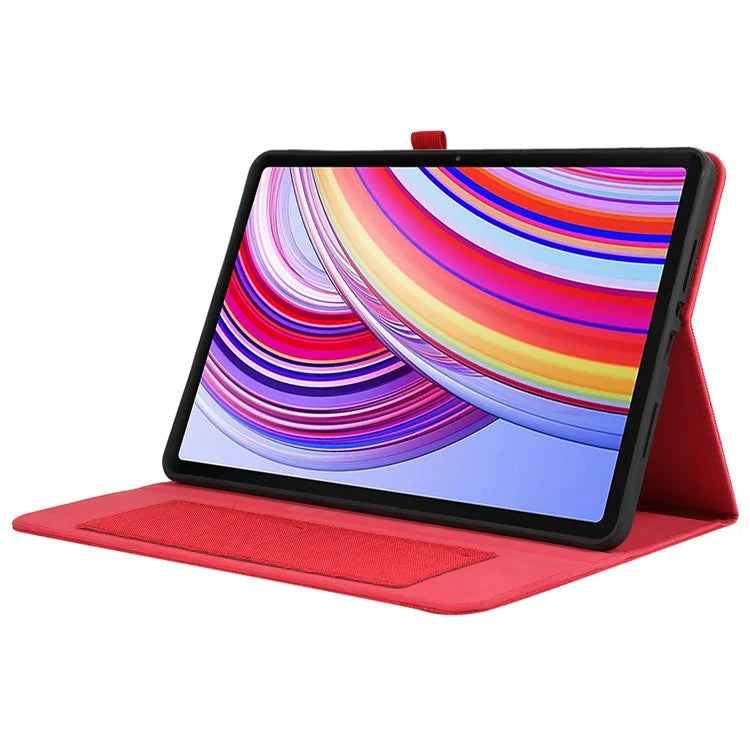 For Xiaomi Redmi Pad Pro / Redmi Pad Pro 5G / Poco Pad Card Holder Cloth Texture Leather Case Tablet Stand Cover