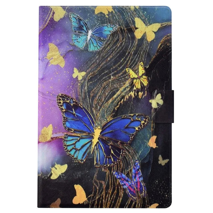 For Samsung Galaxy Tab S6 Lite (2020) / (2022) / (2024) (SM-P610 / 615) Case Pattern Printing Leather Tablet Cover with Card Holder