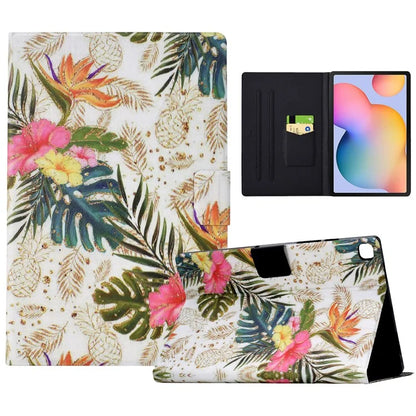 For Samsung Galaxy Tab S6 Lite (2020) / (2022) / (2024) (SM-P610 / 615) Case Pattern Printing Leather Tablet Cover with Card Holder