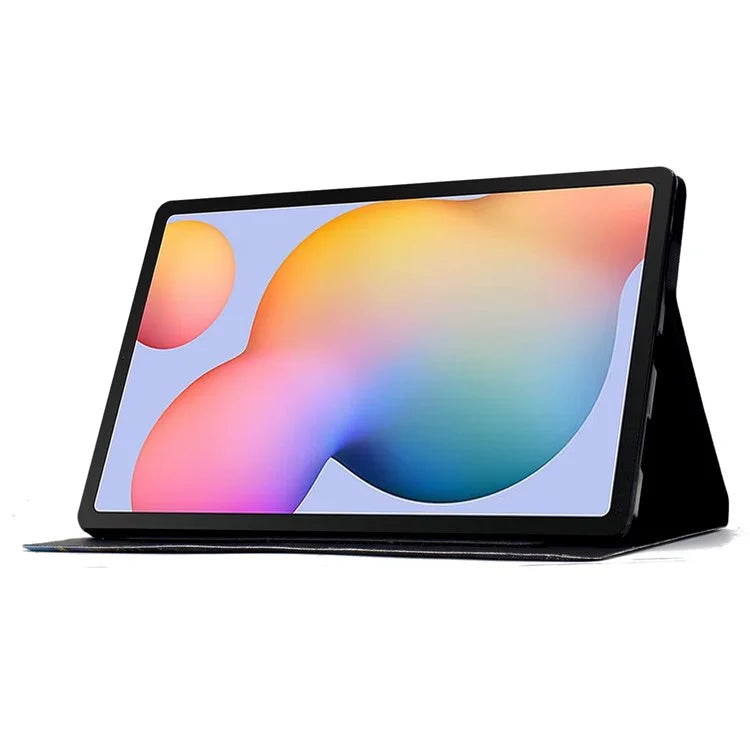 For Samsung Galaxy Tab S6 Lite (2020) / (2022) / (2024) (SM-P610 / 615) Case Pattern Printing Leather Tablet Cover with Card Holder
