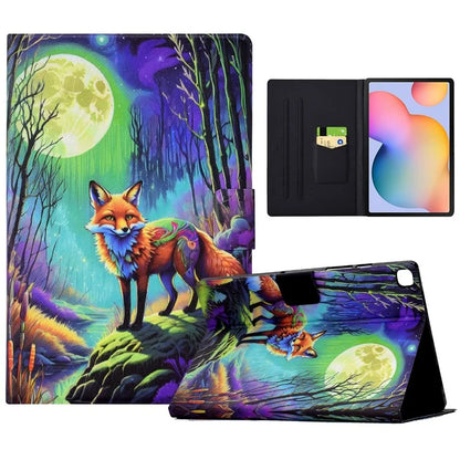 For Samsung Galaxy Tab S6 Lite (2020) / (2022) / (2024) (SM-P610 / 615) Case Pattern Printing Leather Tablet Cover with Card Holder